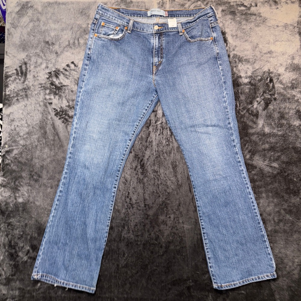 Levis 515 Bootcut Jeans Womens 16 Medium Wash Blue Stretch Denim 515-0217